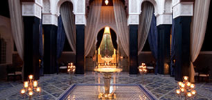 vue du Royal Mansour le soir