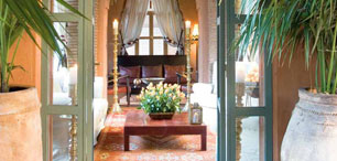 Le patio au Dar Rhizlane Marrakech